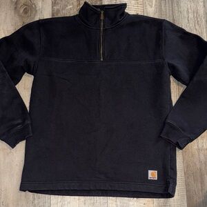 Carhartt Men's Black Zip-Up Fleece Pullover- size Small